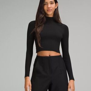 Lululemon athletica Ribbed-Knit Twistback Mock Neck Sweater